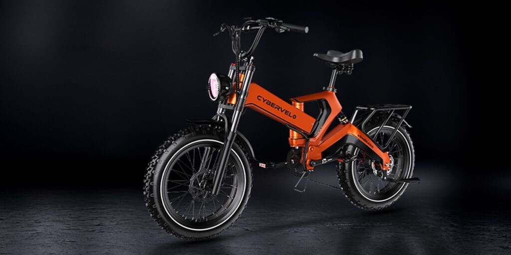 Cybervelo 1000W Foldable Electric All-Terrain Fat Tire Bike