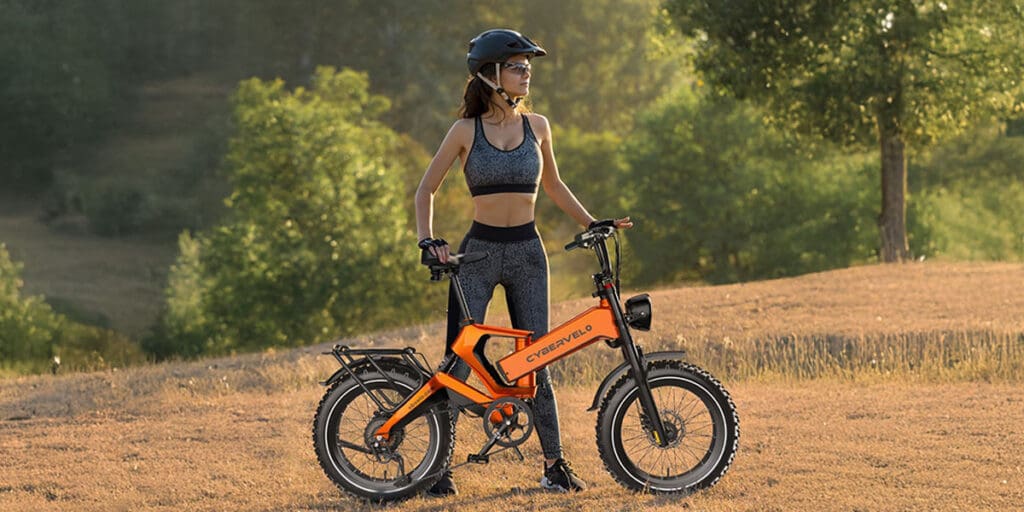 Cybervelo 1000W Foldable Electric All-Terrain Fat Tire Trail eBike