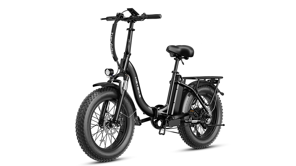 Heybike Ranger 2.0 Electric Bike for Adults - Fat Tire All-Terrain Folding Step-Thru Moped Style eBike with Front Suspension