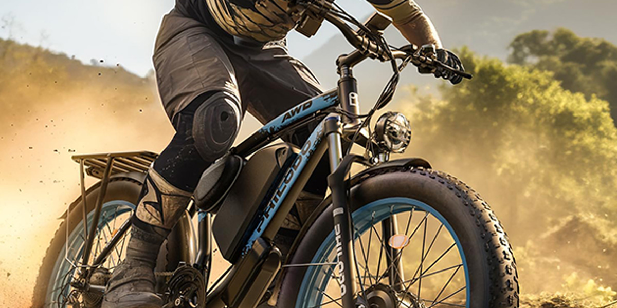 PHILODO Electric All-Terrain eBike for Adults - Fat Tire Electric Mountain Bike