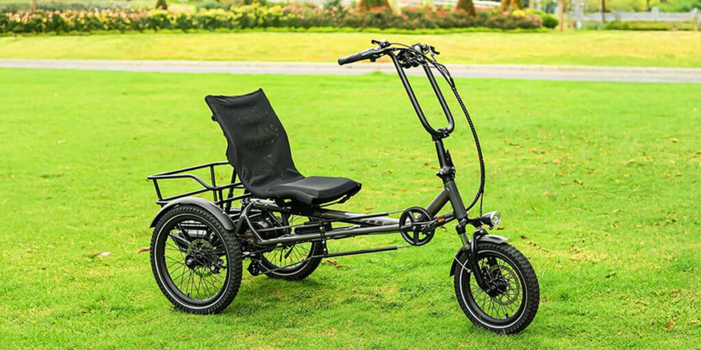 Zycle Z500 Semi-Recumbent Electric Tricycle for Seniors with Parking Brake and Rear Speed Differential