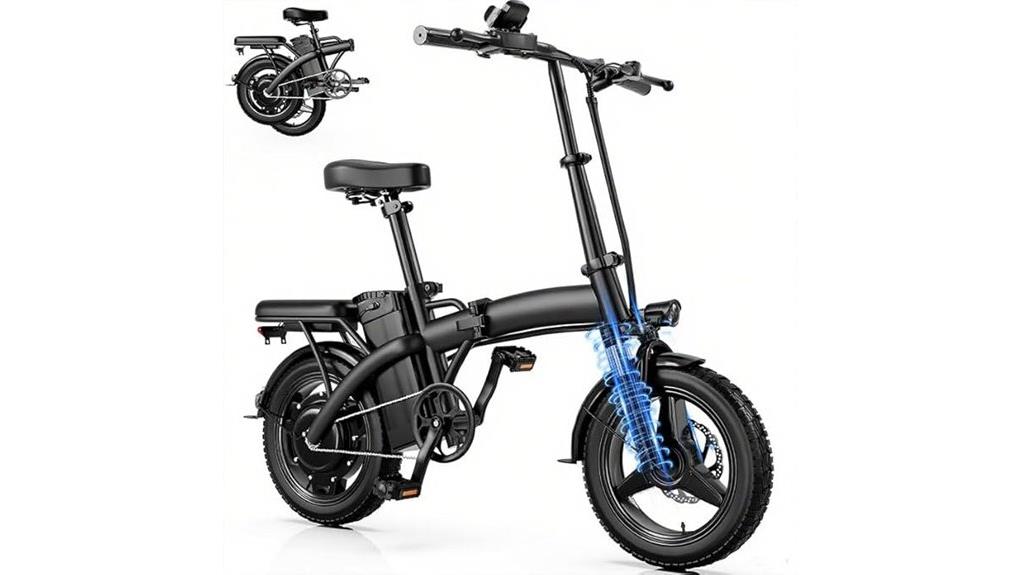 compact 14 foldable e bike