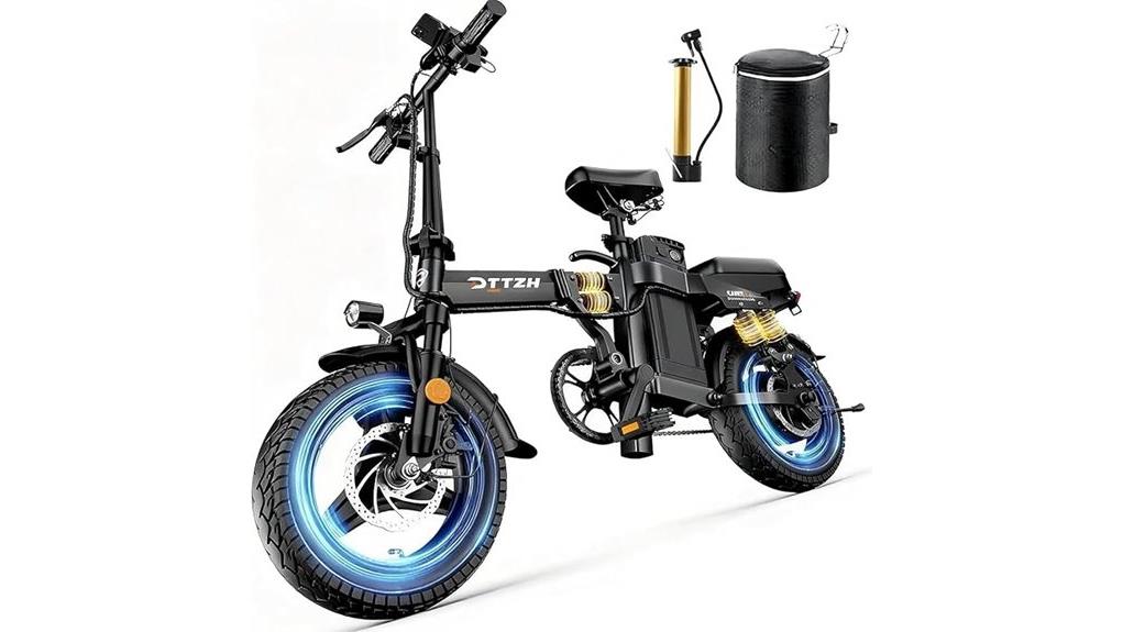 compact adult folding e bike