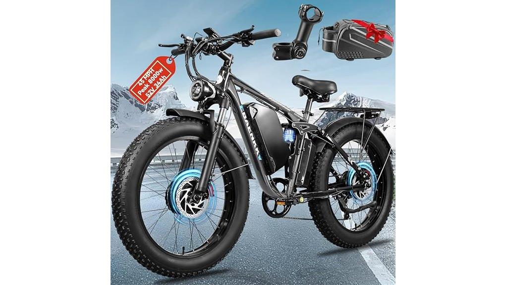 powerful dual motor adult e bike