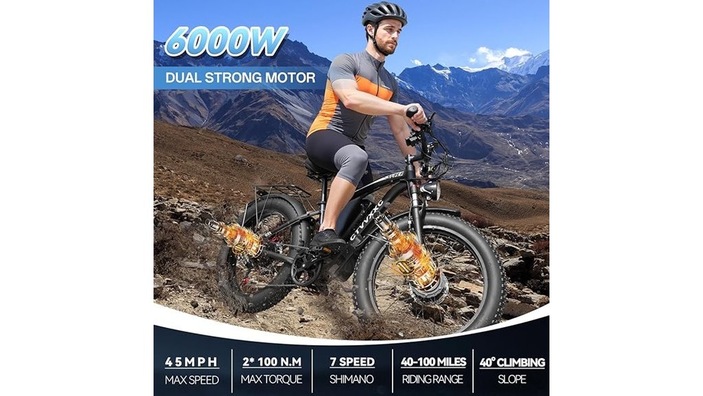 6000w dual motor ebike