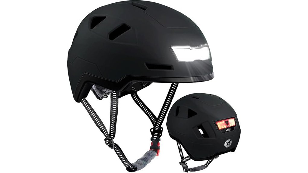 led equipped xnito bike helmet
