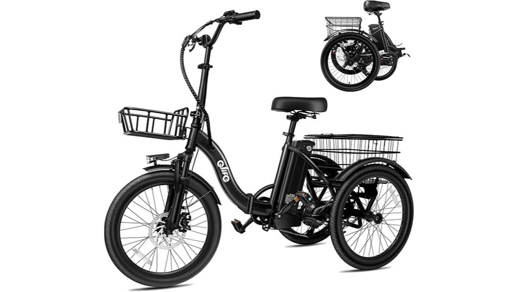 lightweight foldable electric tricycle